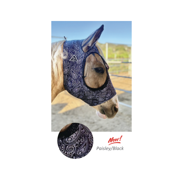 PROFESSIONAL'S CHOICE Comfort Fit Lycra Fluemaske. Paisley/Black