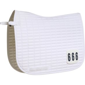 HORSEGUARD NATIONALITY Underlag med velcro-p�sat st�vnenummer. Hvid