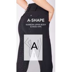 KINGSLAND KIMI A-shape ridebukser. Fuld grip. Hvid