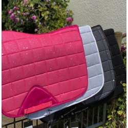 HORSEGUARD MESH glitter sadelunderlag. Hvid