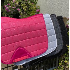 HORSEGUARD MESH glitter sadelunderlag. Sort