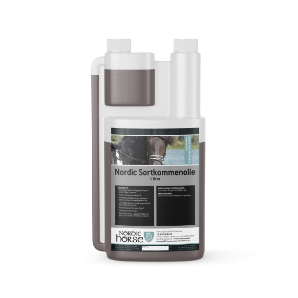 NORDIC HORSE Sortkommen olie. 1 liter