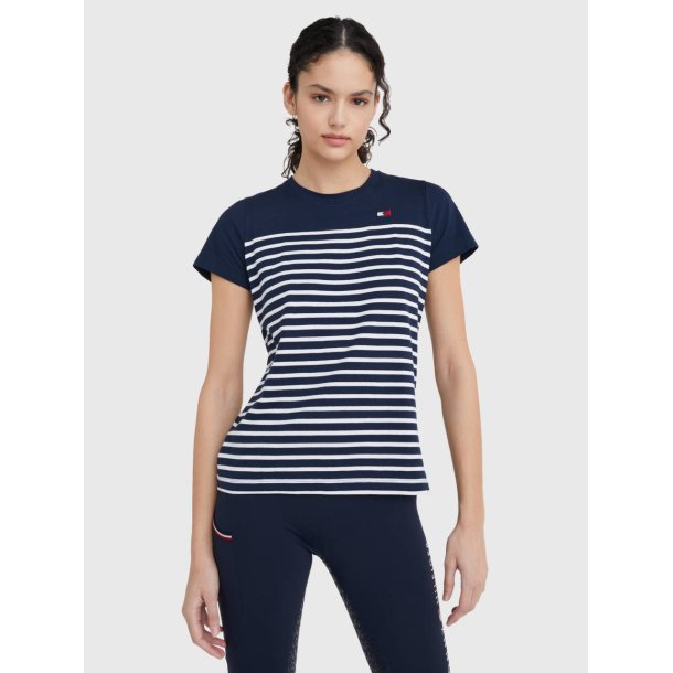 TOMMY HILFIGER DESERT SKY Partial ribbed Tshirt