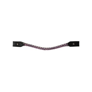 MY HOBBY HORSE Pandeb�nd til trense. Sort med lilla sten