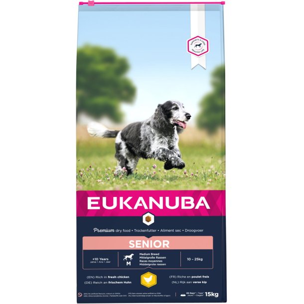 EUKANUBA Senior. Medium race. Kylling. 15kg