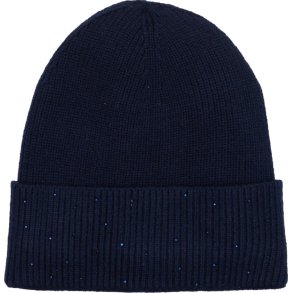 EQUIPAGE VAINO Strikhue med sten. Navy