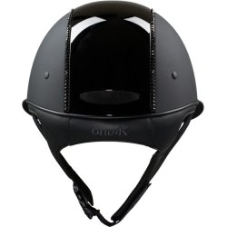 OneK Avanc Lux Glossy Top Ridehjelm. Sort Swarovski