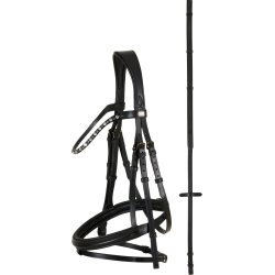 HORSEGUARD EMI 25.2 trense med kombineret nsebnd. Sort