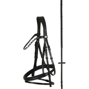 HORSEGUARD EMI 25.2 trense med kombineret nsebnd. Sort