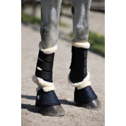 HORSEGUARD ANDY Gamacher med imiteret pels. Navy