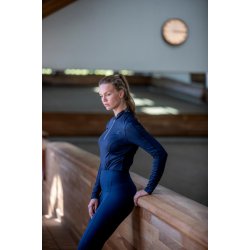 EQUIPAGE TRINIDAD Langrmet ridebluse. Navy