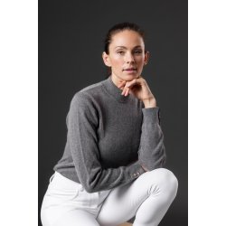 CATAGO AVA Mohair strik pullover. Grey Melange