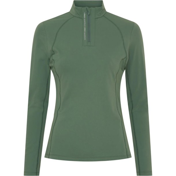CATAGO BREE Langrmet ridetrje med half-zip. Duck Green