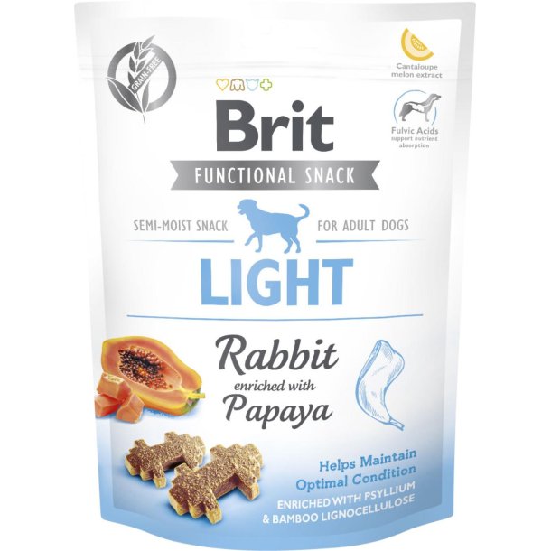 BRIT CARE Functional Snack Light for adult dogs. Med kanin 150g