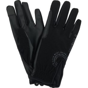 EQUIPAGE TERINA Sommerridehandsker med mesh. Sort