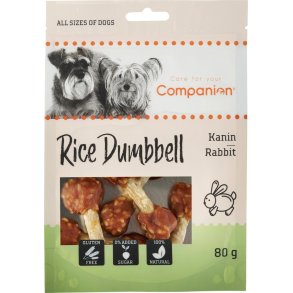 COMPANION Hundesnacks. Kanin og ris. 80g