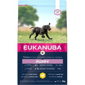 EUKANUBA Puppy. Stor race. Kylling. 3kg