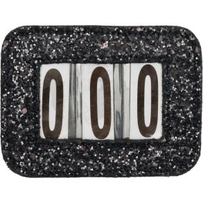 HORSEGUARD St�vnenummer med sten. Sort