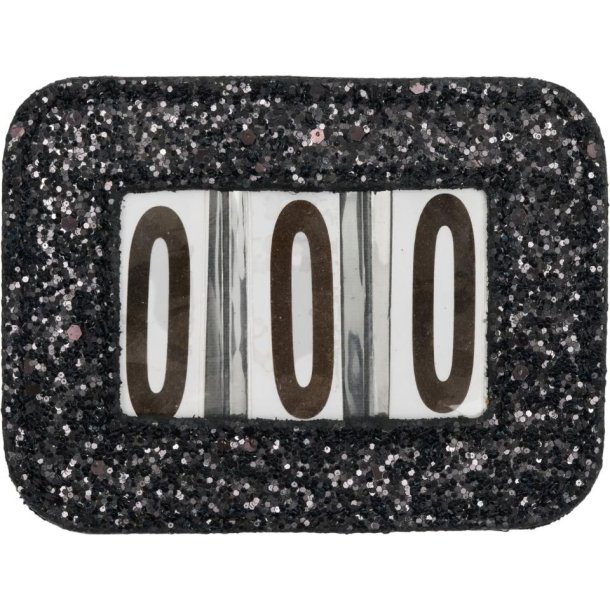 HORSEGUARD St�vnenummer med sten. Sort