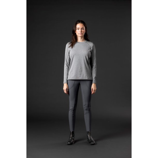 CATAGO AUDREY Langrmet bluse. Grey Melange