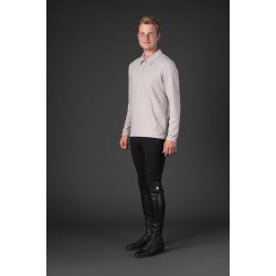 CATAGO VICTOR Langrmet polo. Opal Gray. Herre