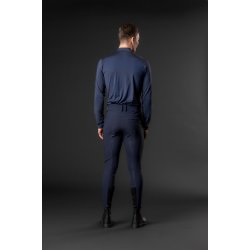 EQUIPAGE HURT Herreridebukser. Navy. Med fullgrip