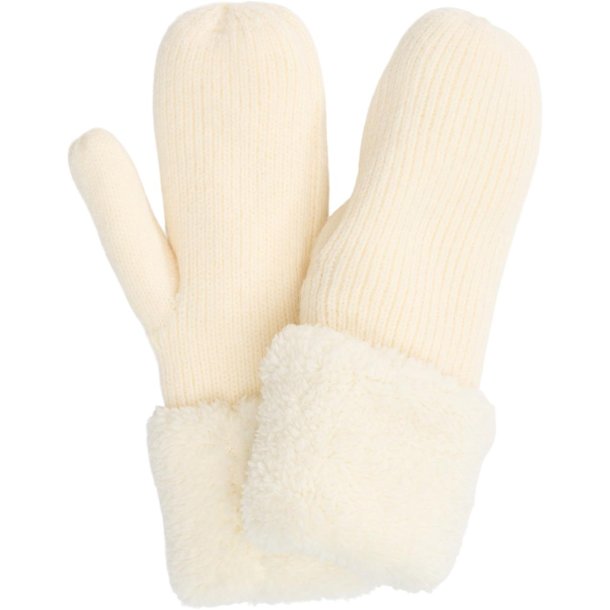 CATAGO BARBEL Ribstrikkede luffer. Off White