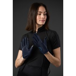 EQUIPAGE TERINA Sommerridehandsker med mesh. Navy