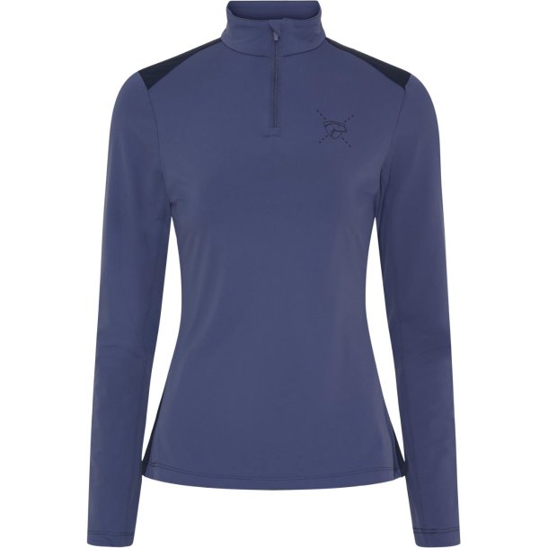 CATAGO VIVIAN Pullover med halv lynls. Crown Blue