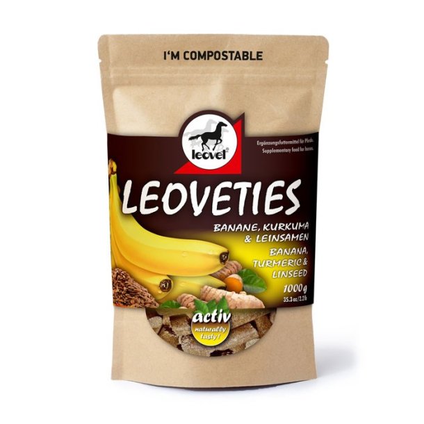 LEOVET Godbidder. Banan/gurkemeje/hrfr. 1 kg
