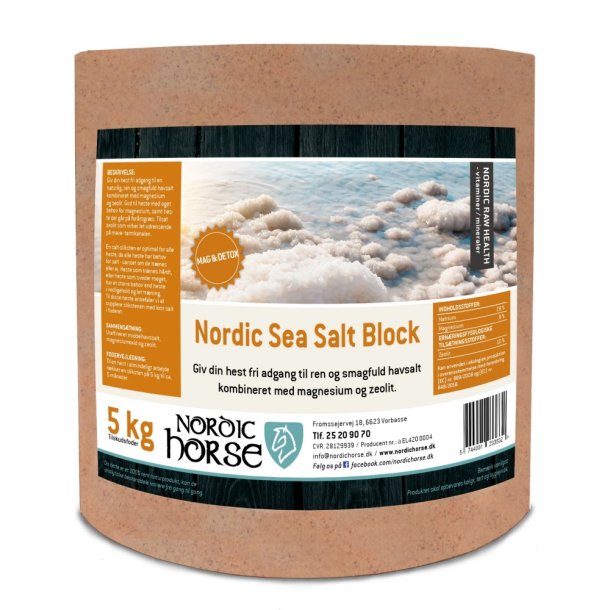 NORDIC HORSE Sea Salt Block. Orange: Mag &amp; Detox